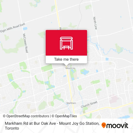 Markham Rd at Bur Oak Ave - Mount Joy Go Station plan