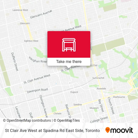 St Clair Ave West at Spadina Rd East Side map
