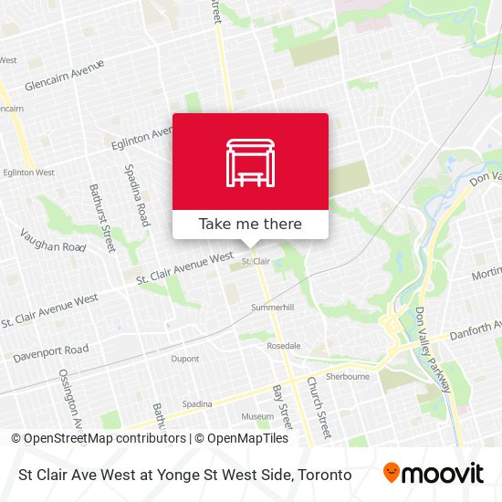 St Clair Ave West at Yonge St West Side map