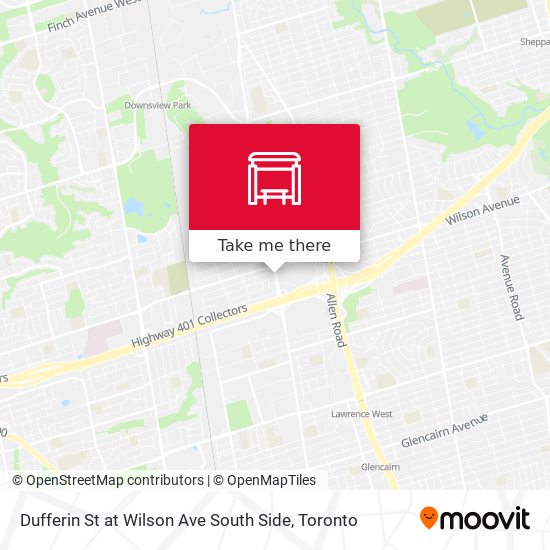 Dufferin St at Wilson Ave South Side plan