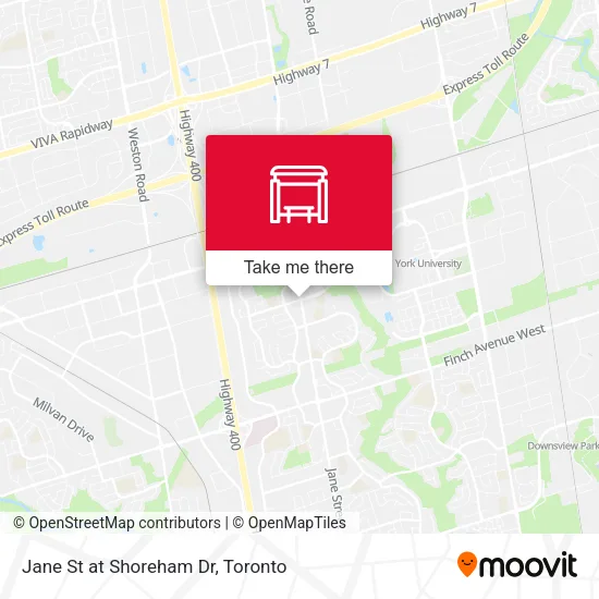 Jane St at Shoreham Dr map