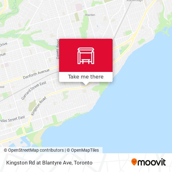 Kingston Rd at Blantyre Ave map