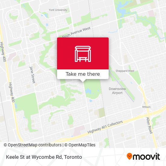 Keele St at Wycombe Rd plan