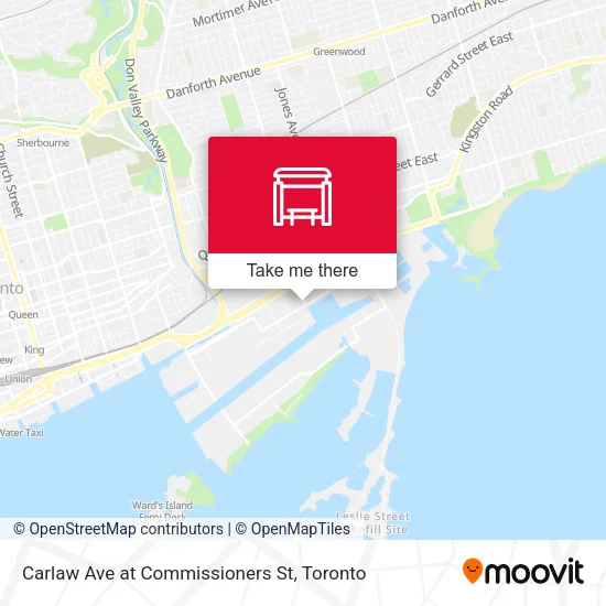 Carlaw Ave at Commissioners St map