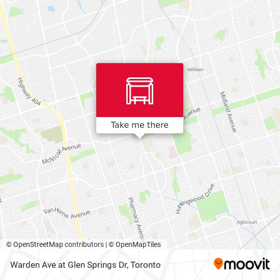 Warden Ave at Glen Springs Dr map