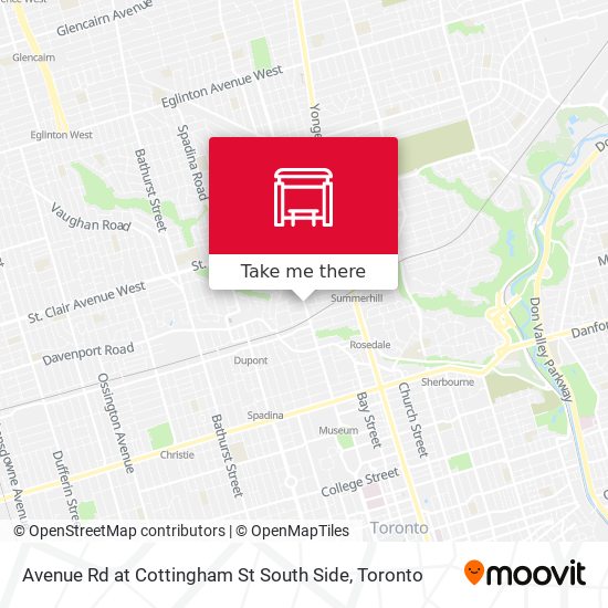 Avenue Rd at Cottingham St South Side map