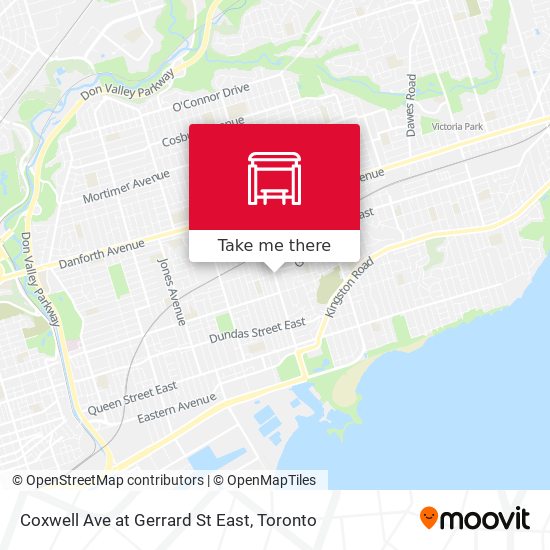 Coxwell Ave at Gerrard St East map