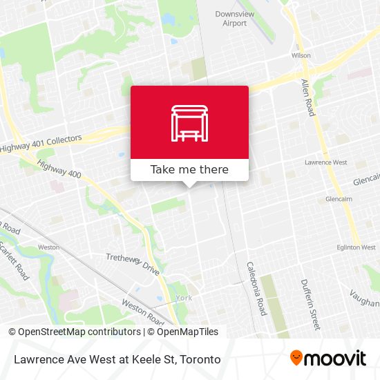 Lawrence Ave West at Keele St map