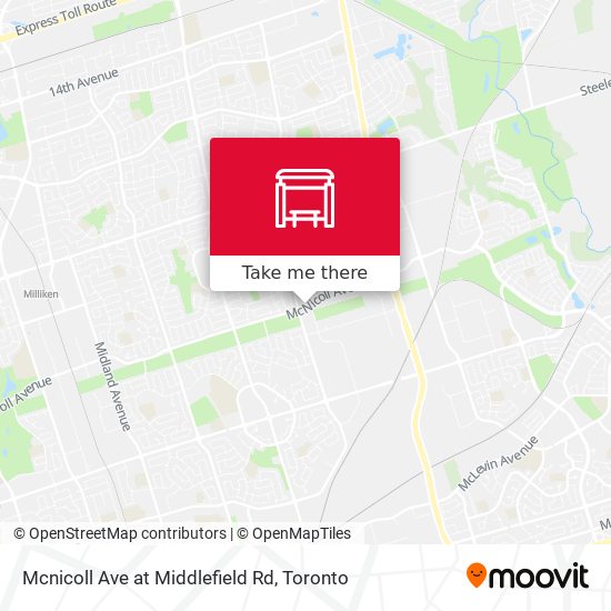 Mcnicoll Ave at Middlefield Rd map