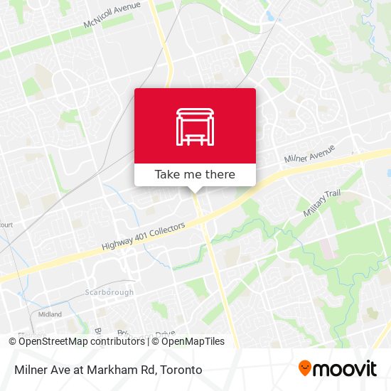 Milner Ave at Markham Rd map