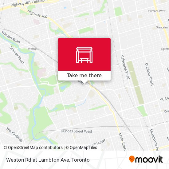 Weston Rd at Lambton Ave map