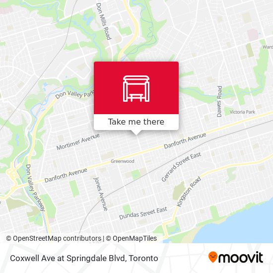 Coxwell Ave at Springdale Blvd plan