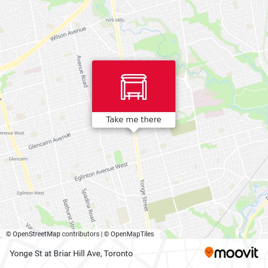 Yonge St at Briar Hill Ave map
