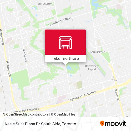 Keele St at Diana Dr South Side map