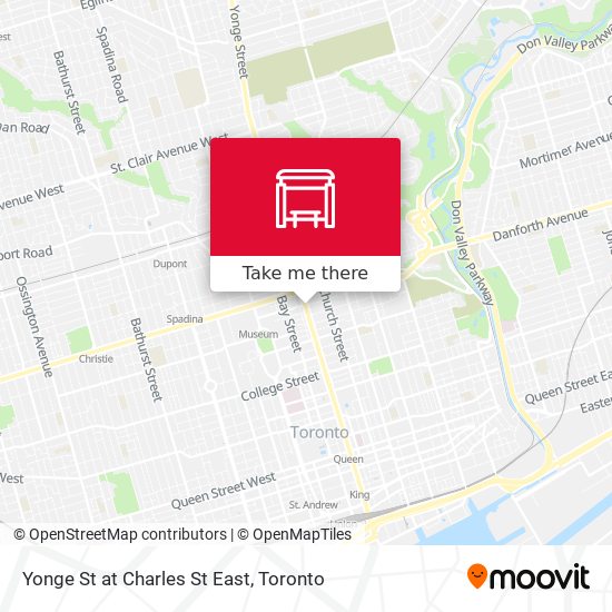 Yonge St at Charles St East map