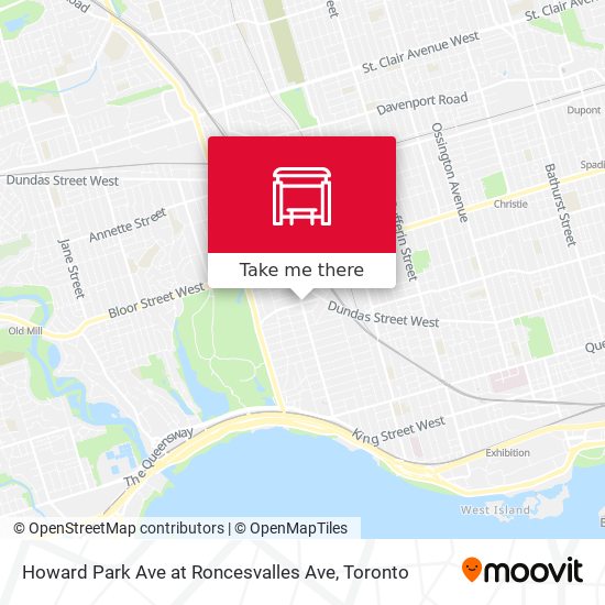Howard Park Ave at Roncesvalles Ave plan