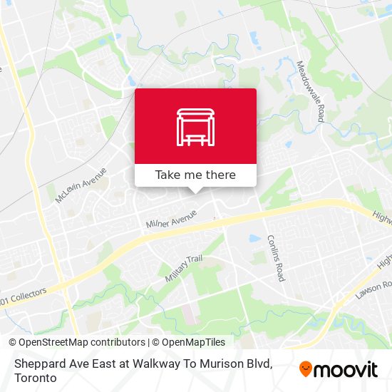 Sheppard Ave East at Walkway To Murison Blvd map