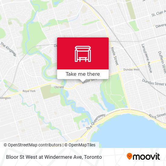 Bloor St West at Windermere Ave map