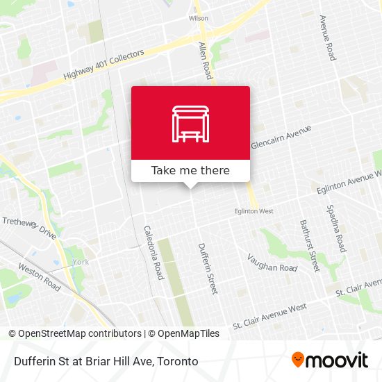 Dufferin St at Briar Hill Ave plan
