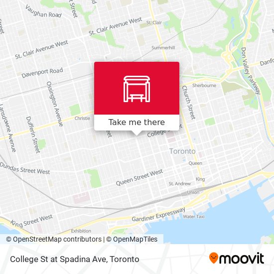 College St at Spadina Ave map