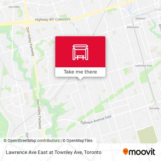 Lawrence Ave East at Townley Ave map