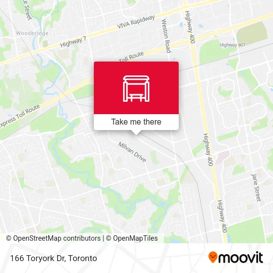 166 Toryork Dr map