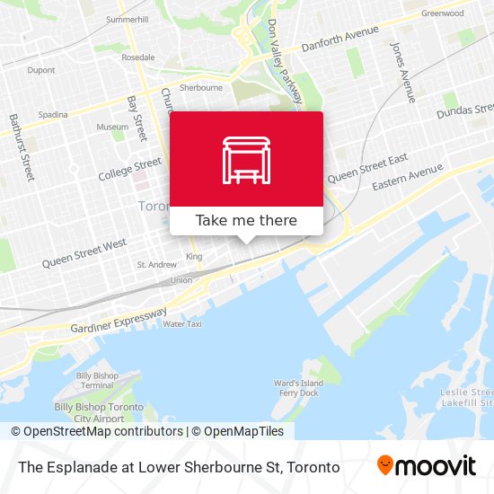 The Esplanade at Lower Sherbourne St map