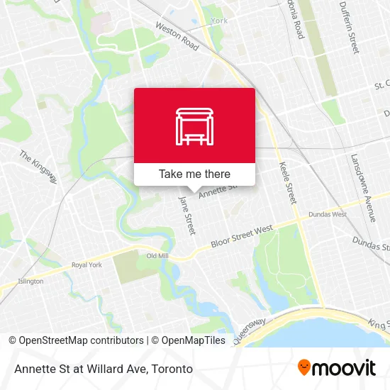 Annette St at Willard Ave map