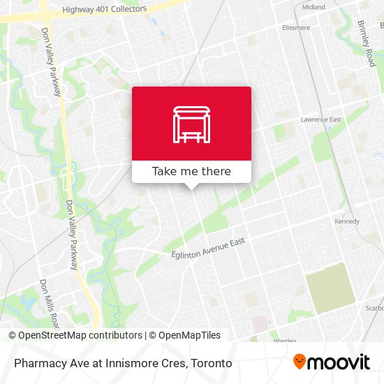 Pharmacy Ave at Innismore Cres map