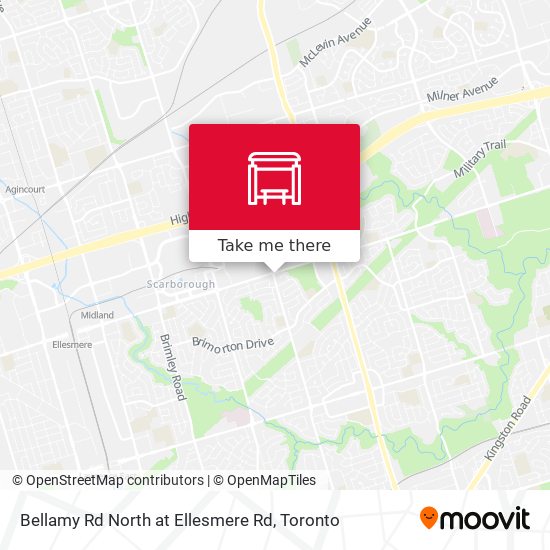 Bellamy Rd North at Ellesmere Rd map