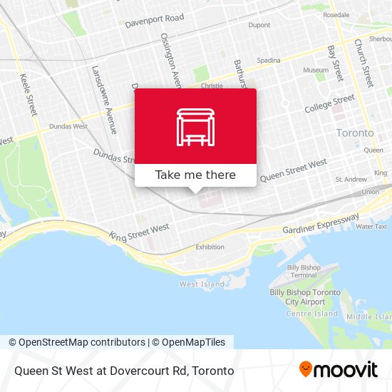 Queen St West at Dovercourt Rd map