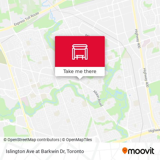 Islington Ave at Barkwin Dr map