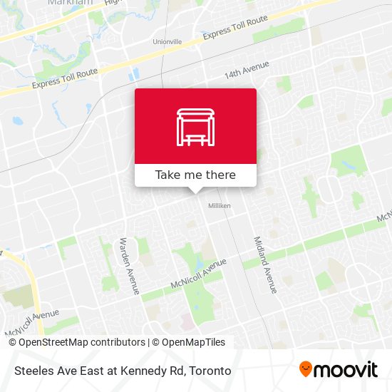 Steeles Ave East at Kennedy Rd map