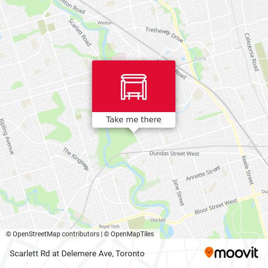 Scarlett Rd at Delemere Ave map