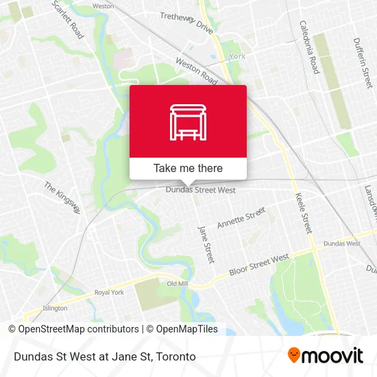 Dundas St West at Jane St map