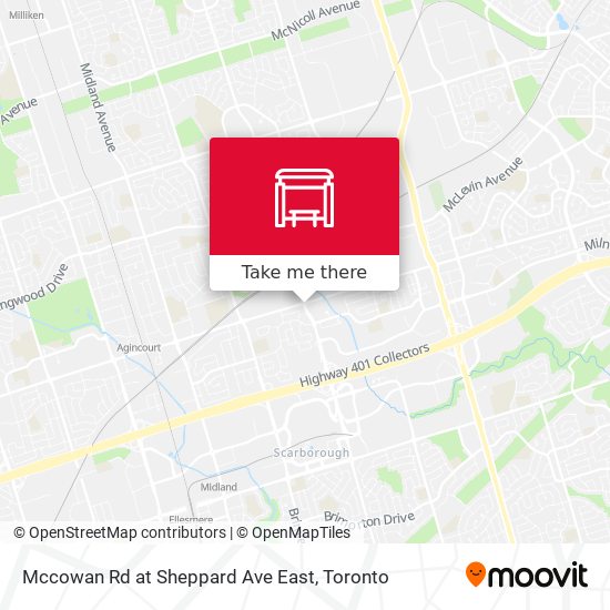 Mccowan Rd at Sheppard Ave East map