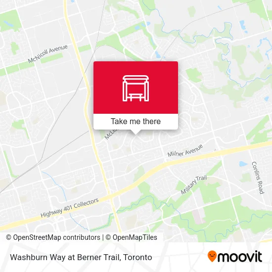Washburn Way at Berner Trail map