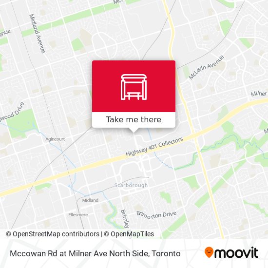 Mccowan Rd at Milner Ave North Side map