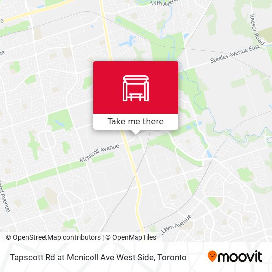 Tapscott Rd at Mcnicoll Ave West Side map