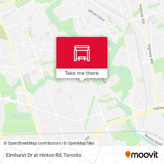 Elmhurst Dr at Hinton Rd map