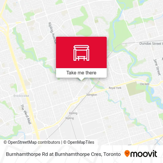 Burnhamthorpe Rd at Burnhamthorpe Cres map