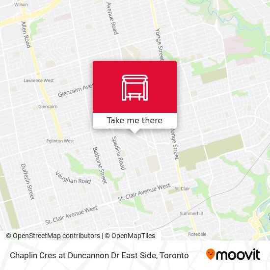 Chaplin Cres at Duncannon Dr East Side map
