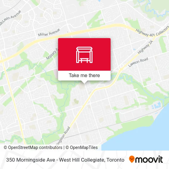 350 Morningside Ave - West Hill Collegiate map