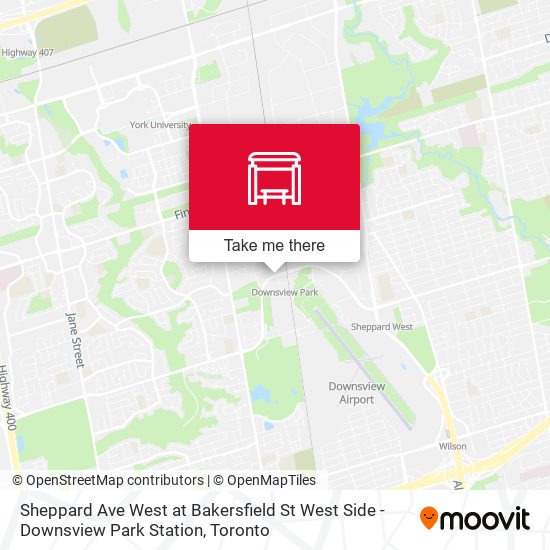 Sheppard Ave West at Bakersfield St West Side - Downsview Park Station plan