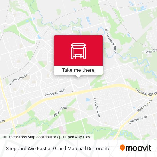 Sheppard Ave East at Grand Marshall Dr map