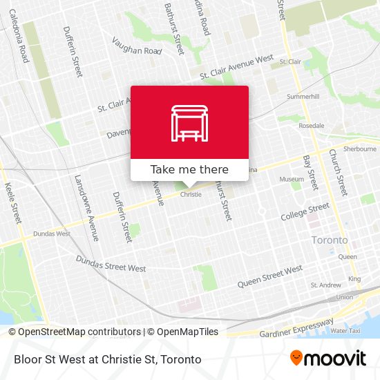 Bloor St West at Christie St map