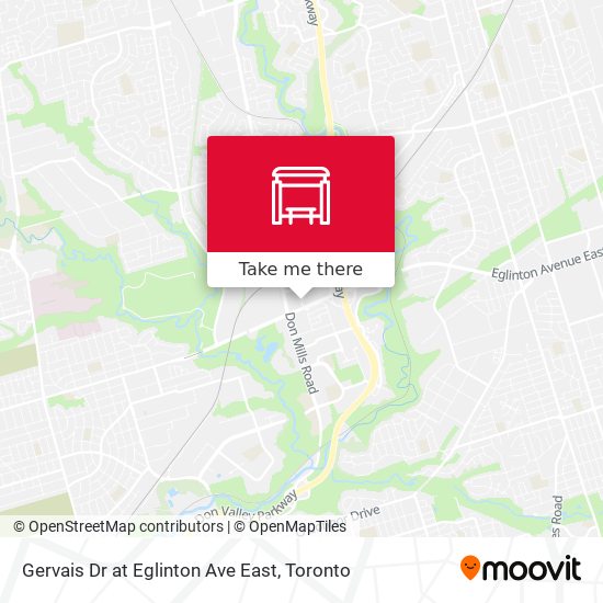 Gervais Dr at Eglinton Ave East map
