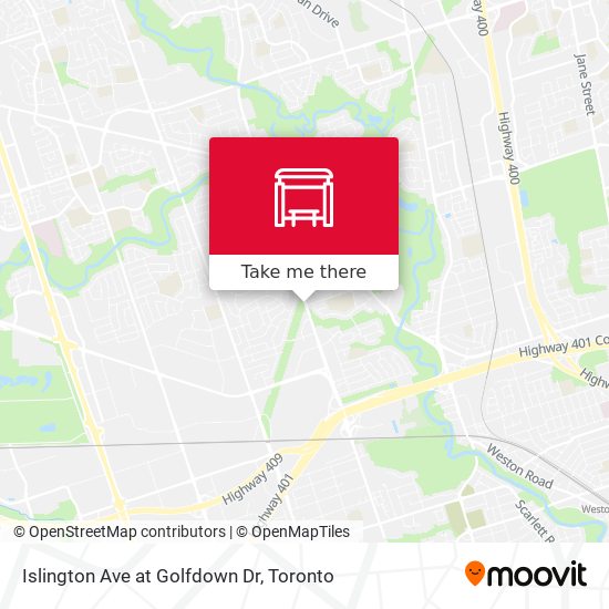 Islington Ave at Golfdown Dr map