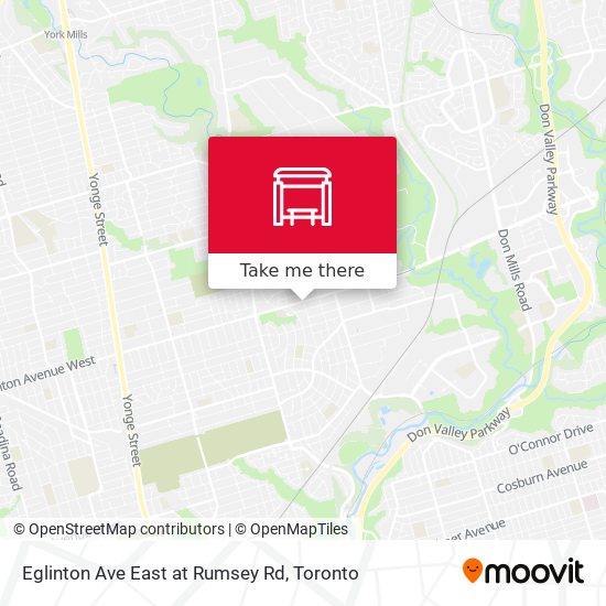 Eglinton Ave East at Rumsey Rd map