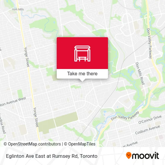 Eglinton Ave East at Rumsey Rd map